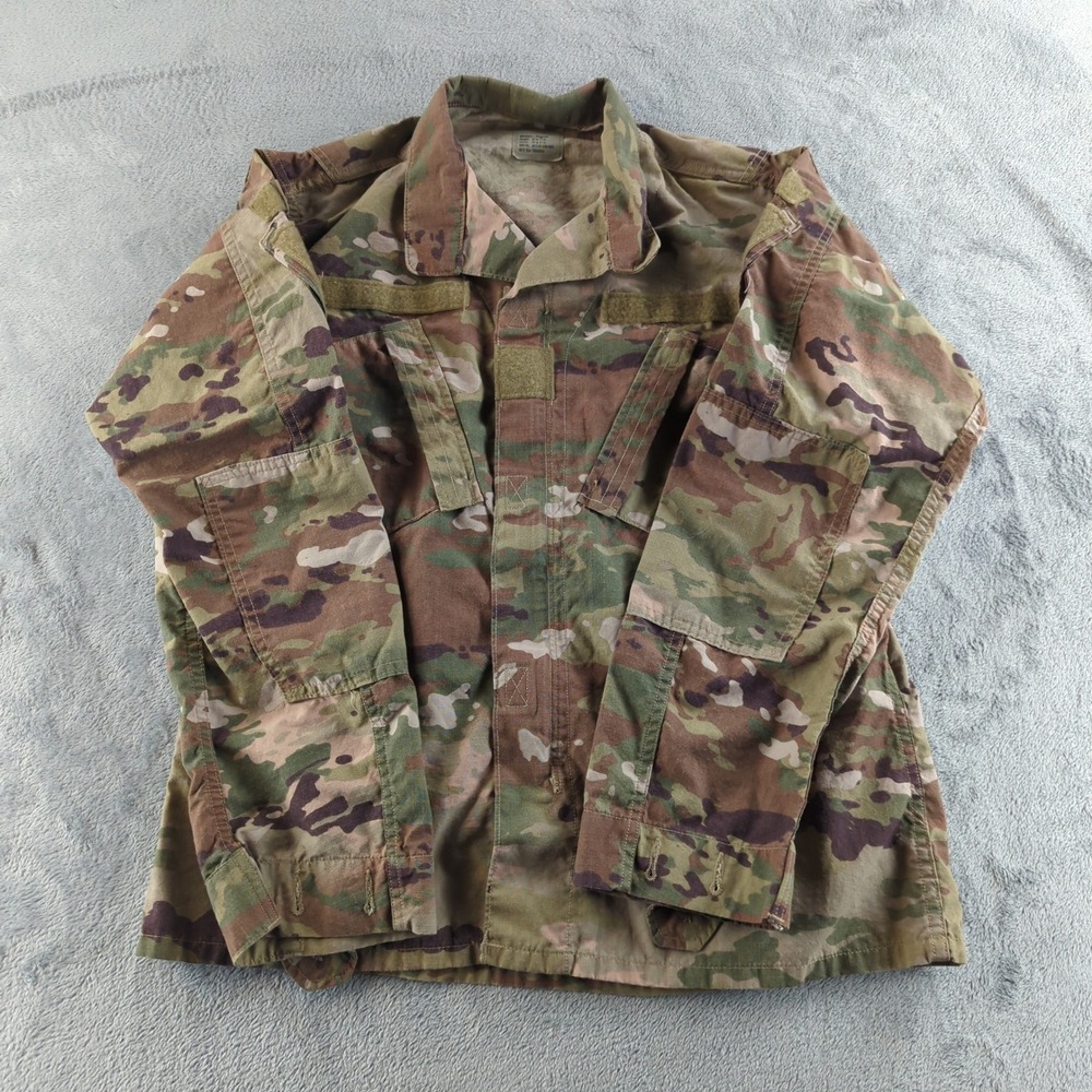 US Army Jacket Mens Medium Regular OCP Scorpion Camo Combat Shirt Coat ACU
